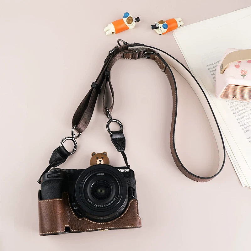 Nikon Z30 üçün uyğundur qoruyucu qutu Nikon z50 ikinci nəsil kamera çantası z30 qoruyucu qutu əsas dəri qutu nikon Z50ii kamera kəməri aksesuarları sevimli retro bəzək