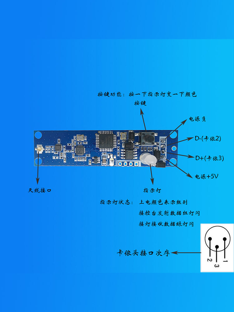 Simsiz DMX512 ötürücü XLR simsiz qəbuledici DMX512 siqnal simsiz qəbuledici ötürücü