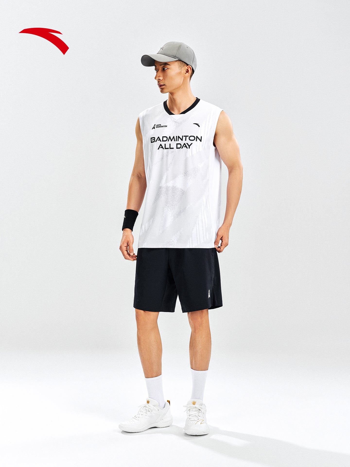 Anta Tingyin Badminton jileti丨Tez quruyan İdman Jileti Kişi Yeni Qolsuz T-shirt Nəfəs alan məşq üstü