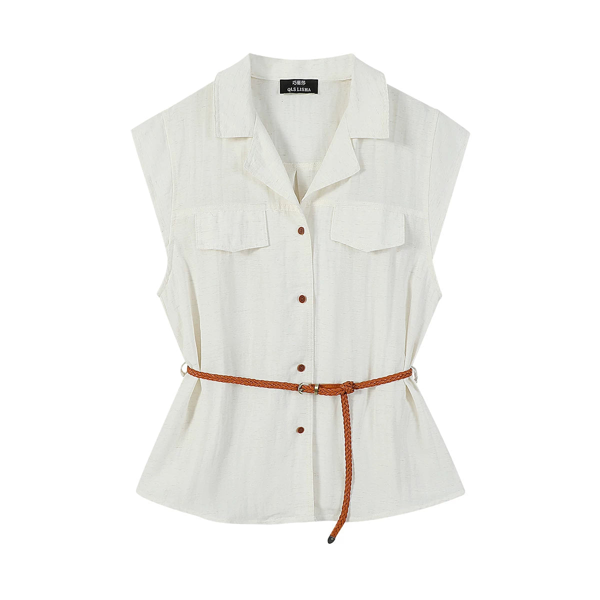 Cholisa Zərif İncə Formalı Qadın Köynəyi 2025 Yeni Stil, Yüksək Səviyyəli Fransız Qəşəng Görünüşü ilə Dəbli Qolsuz Top