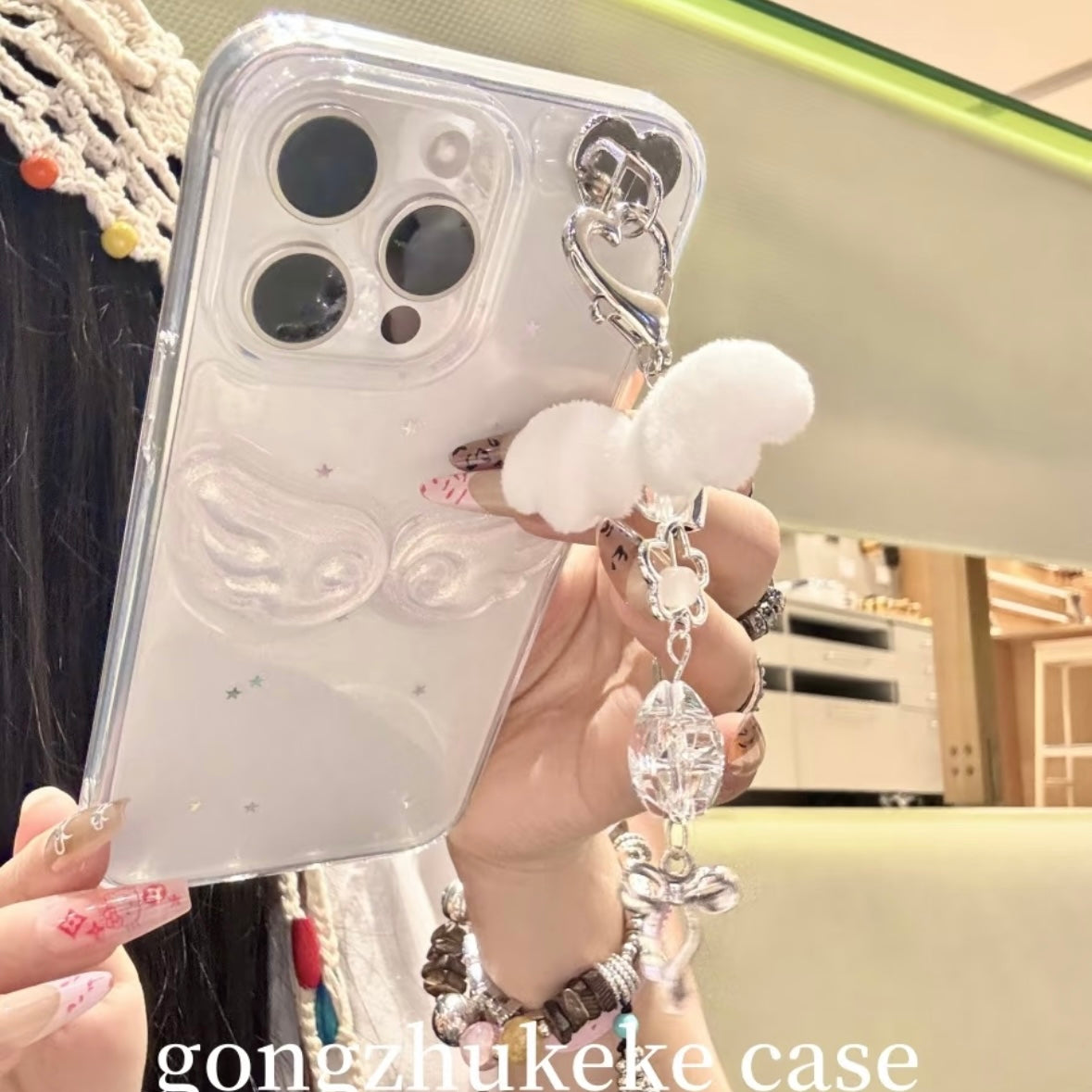 Yapon və Koreya Epoksi üçölçülü parıldayan qanadlar iPhone 17 16promax mobil telefon qutusu iPhone15 yeni 14PRO Apple 13 12mini yumşaq qabıq 11pro düşməyə qarşı qoruyucu örtük XS hər şey daxil