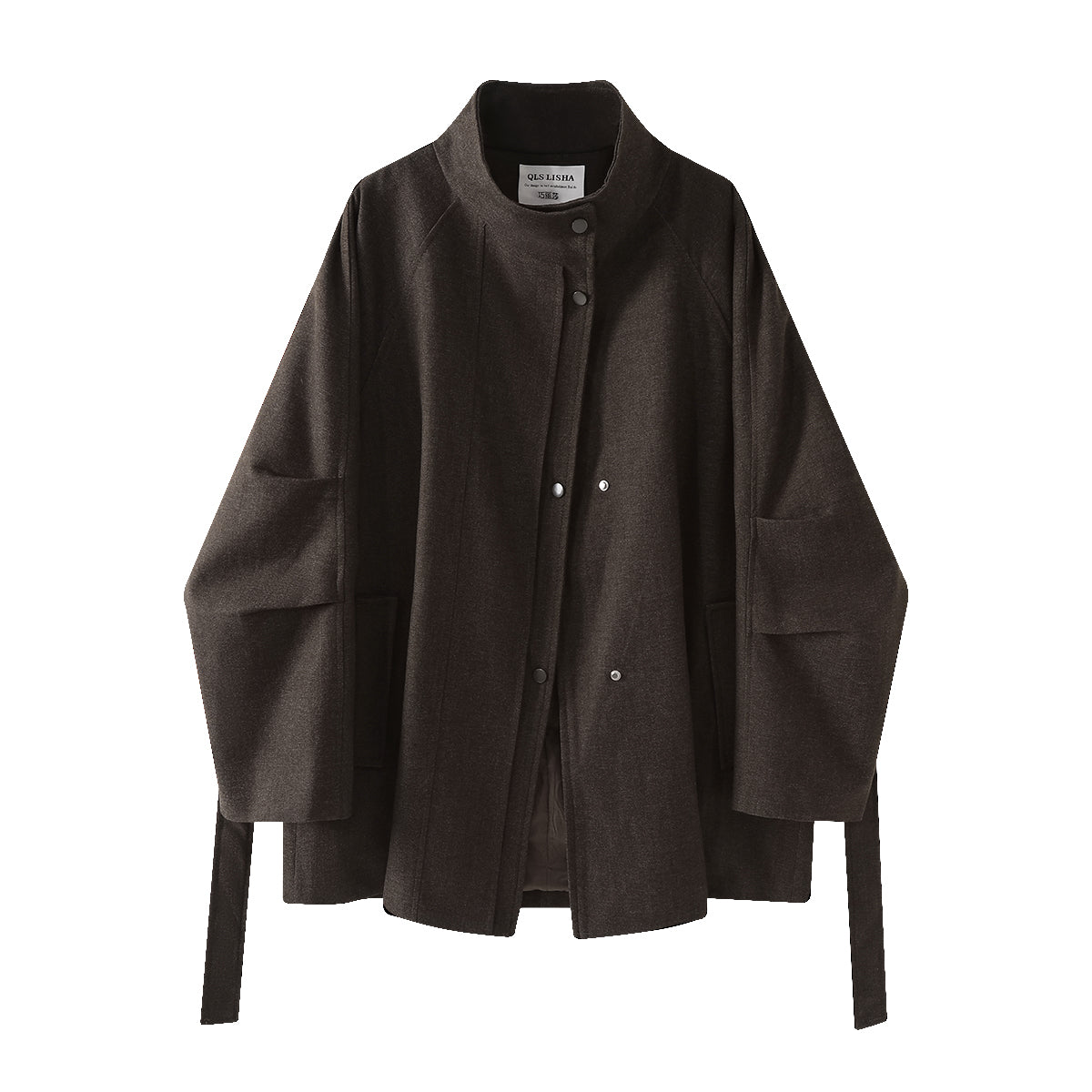 Qiaolisha Qadınlar üçün Koreya üslubunda super şirin xəndək palto, yeni yaz və payız üslubunda, zərif və zərif dayaqlı orta uzunluqlu palto