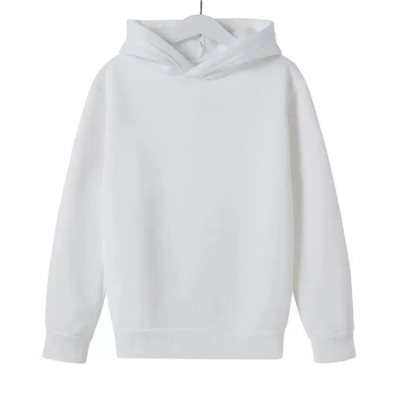 Bahar Payız Uşaq Geyimləri Solid Rəngli Hoodie Oğlan Qız - 2