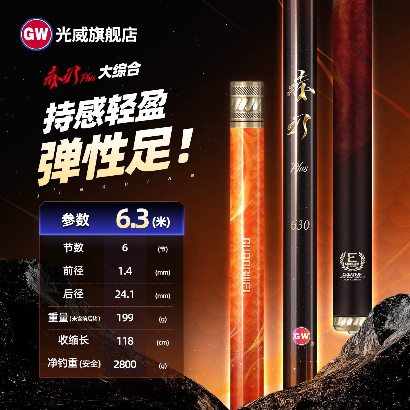 Guangwei Red Blade plus versiyası böyük hərtərəfli balıq ovu çubuğu karbon ultra yüngül ultra sərt stolüstü balıqçı çubuğu 28 qismən 37 tənzimlənən crucian sazan