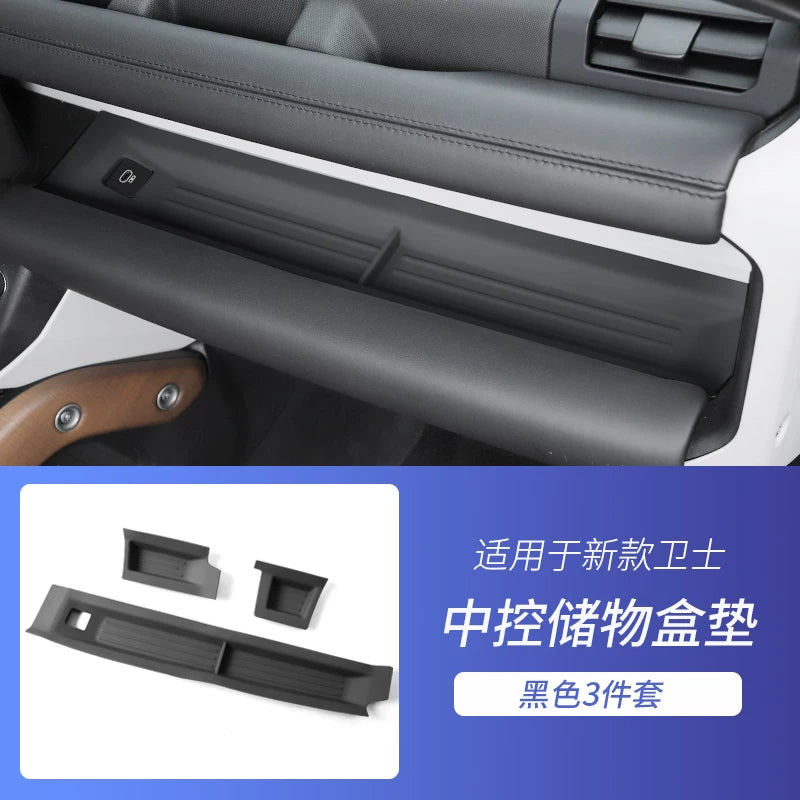 2020-2025-ci illər üçün nəzərdə tutulmuş Land Rover Defender mərkəz konsolu üçün sərnişin tərəfindəki saxlama qutusunun döşəməsi/sürüşmədən qorunma döşəməsi modifikasiyası üçün uyğundur