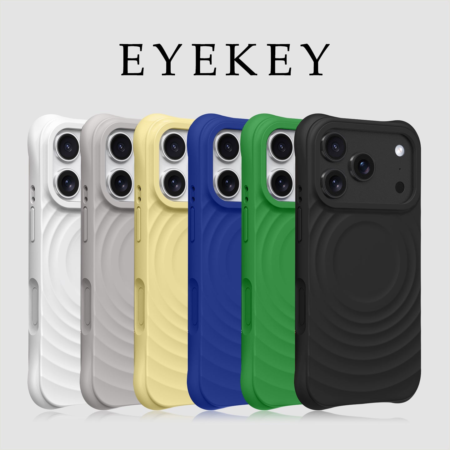 eyekey·ins maye silikon bərk rəngli maqnit dalğası qabıq hava Apple 17promax mobil telefon qabığı iphone16 yeni stil 14 kişi və qadın 15 sadə cüt 13 hər şey daxil olmaqla sərt qoruyucu örtük