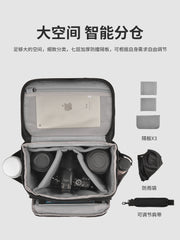 Cwatcun Hong Kong marka çiyin kamera çantası SLR kişi və qadınlar üçün böyük tutumlu suya davamlı güzgüsüz kamera çantası Canon, Nikon və Leica üçün uyğun olan rahat peşəkar çarpaz fotoqraf çantası.