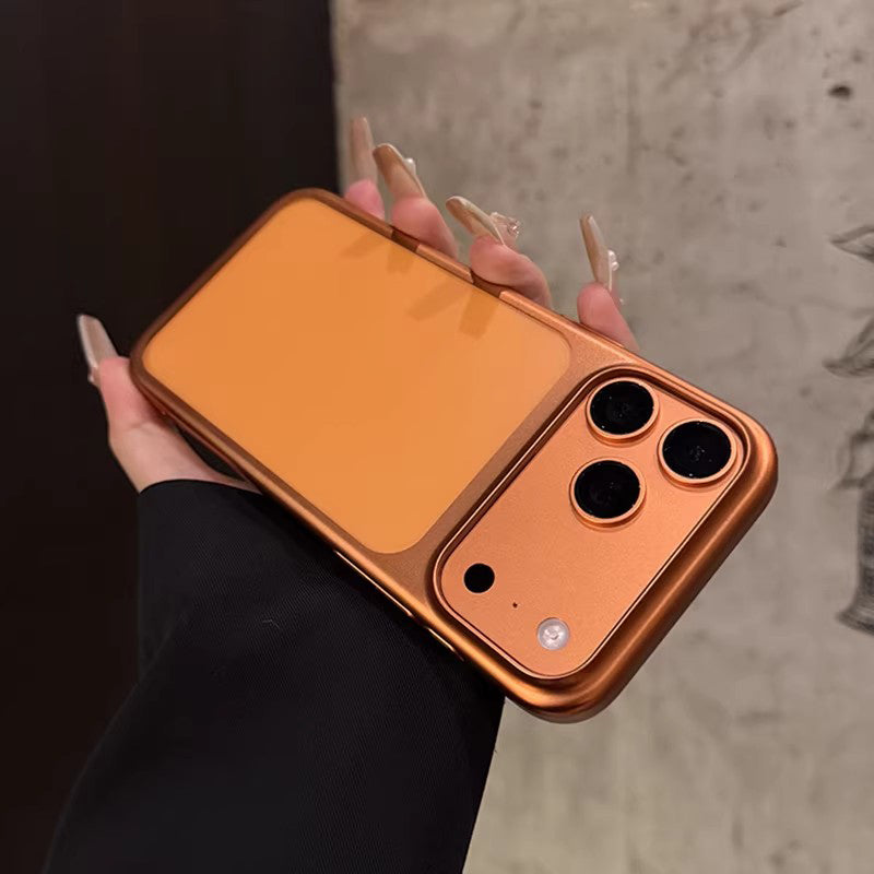 [Anti-barmaq izi] Apple 17promax mobil telefon qutusu, yeni yüngül və nazik elektrolizlənmiş Xingyu Narıncı iPhone17pro sadə, dəbli və yüksək səviyyəli 17pro düşməyə qarşı cüt üslublu yaradıcı sərt çanta üçün uyğundur
