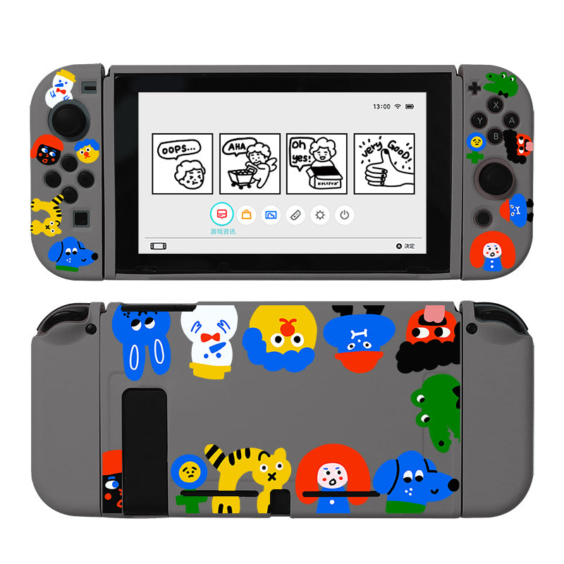 Yapon pişiyi düyü kiçik canavar Nintendo switch2 qoruyucu qutu oled qoruyucu qutu NS2 yumşaq qabıqlı tutqun ağ boz