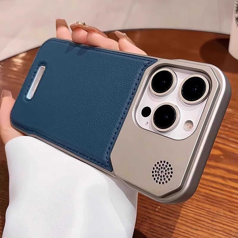 Apple iPhone 16 Pro Max üçün çərçivəsiz dəri maqnit şarj qutusu, iPhone 17 üçün yeni model, daxili aromaterapiya, böyük ventilyasiya dəliyi, 13 mm ultra nazik, 12 mm yüksək keyfiyyətli, 11 mm iş istilik yayılması, 14 mm düşmə qorunması.