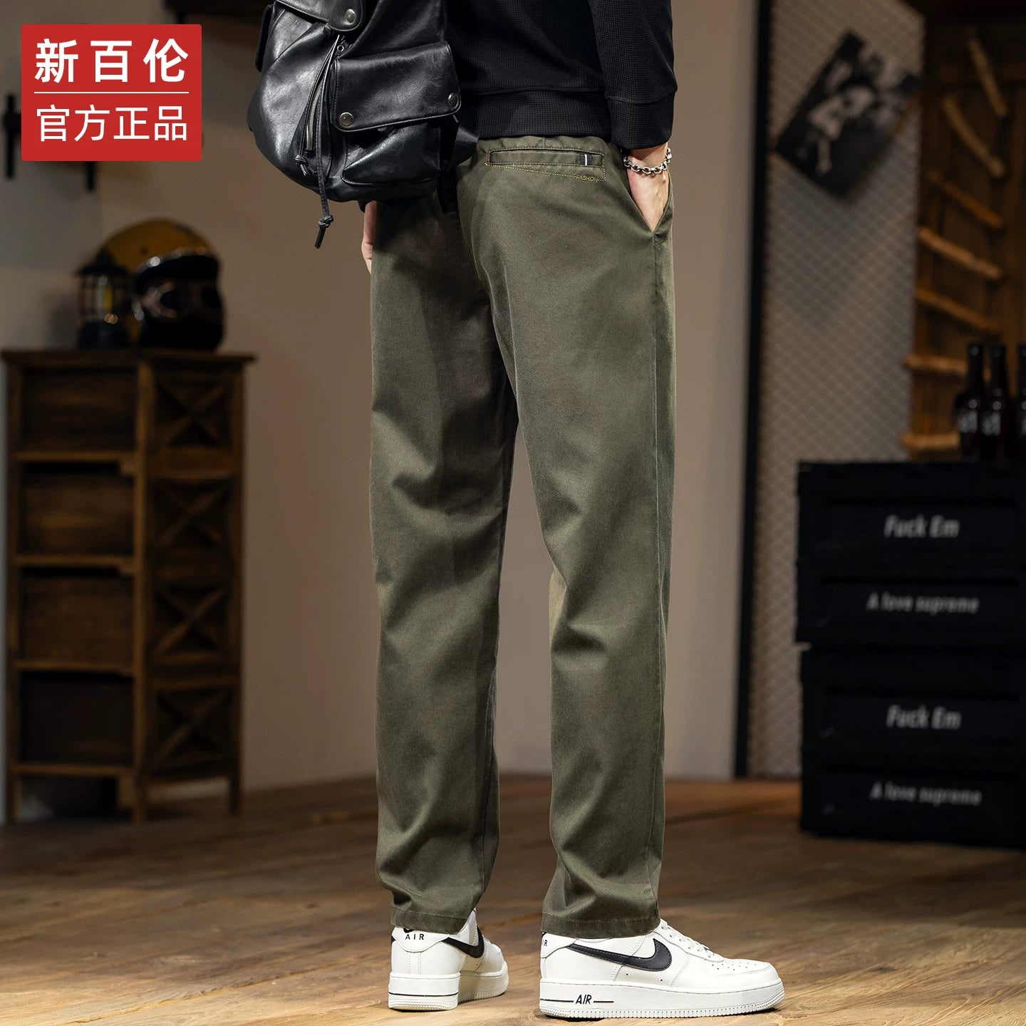 New Balance kişi gündəlik iş şalvarı, payız/qış dəbli üslubda, çox yönlü, davamlı, qırışlara davamlı, boş düz ayaqlı, dəbli şalvar.