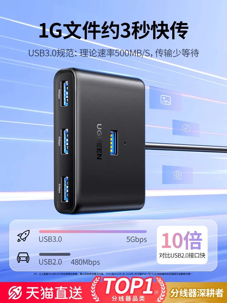 Green Alliance CR113 usb genişləndirici genişləndirici dok fiş çox portlu çox interfeysli uzatma xətti dəsti splitter 3.0hub
