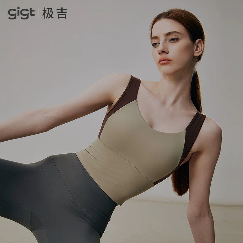 GIT Jiji İdman jileti Alt paltarı Qadın Fitnes jileti Zərbəyə davamlı sallanmaya qarşı Pilates Qaçış Yoqa Geyimi Dəsti