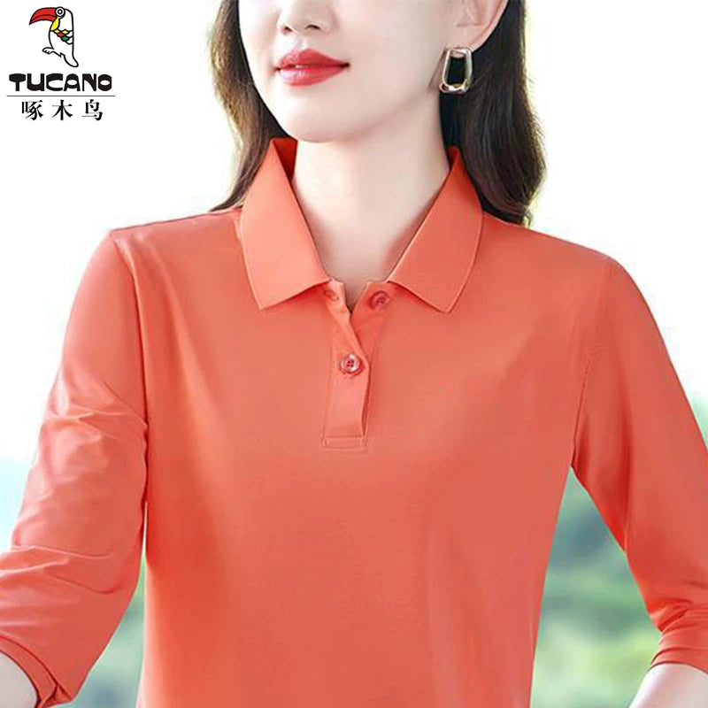 Clearance Pikap Ağacdələn Böyük Brend Xüsusi Təklif Təmiz Pambıq Yaz və Payız Dəbli Əti və Arıqlayan POLO Köynək Üstü Gündəlik Uzunqol