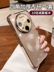 Huawei mate80 mobil telefon qutusu mate80promax üçün uyğundur yeni lens hər şey daxil olan düşməyə qarşı hava yastığı mate80pro yüksək səviyyəli qadın m80 seriyalı maqnit qoruyucu örtüyü buzlu qabıq kişi