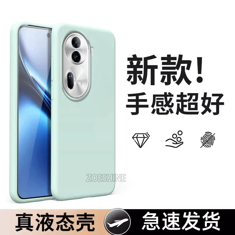 Opporeno11 mobil telefon qutusu üçün uyğundur maye silikon yeni opporeno11pro yüksək səviyyəli hər şey daxil olmaqla düşməyə qarşı Opporeno11pro yumşaq silikon sadə qoruyucu örtük kişilər və qadınlar üçün