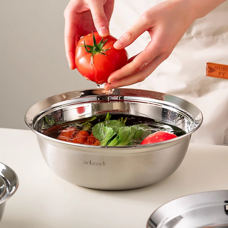 onlycook 316 paslanmayan polad hövzə şorba hövzəsi düyü qabı mətbəx düyü yuyan hövzə çörək bişirmək yumurta döymək hövzəsi yoğurma hövzəsi