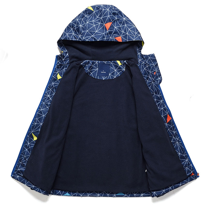 Uşaq Geyimləri Uşaq Üst Geyimləri İsti Polar Flis Palto Başlıqlı