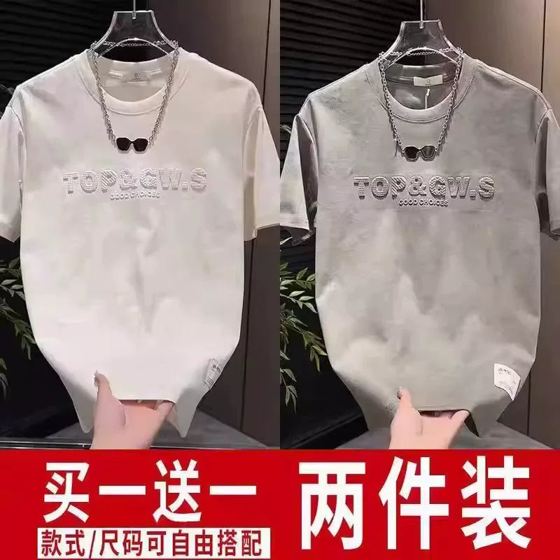 Yay Qalstuklu Kişi Məktublu Qısaqol T-Shirt Gündəlik Trend Yarımqol Moda Dəyirmi Yaxa Çox Yönlü Top 2026