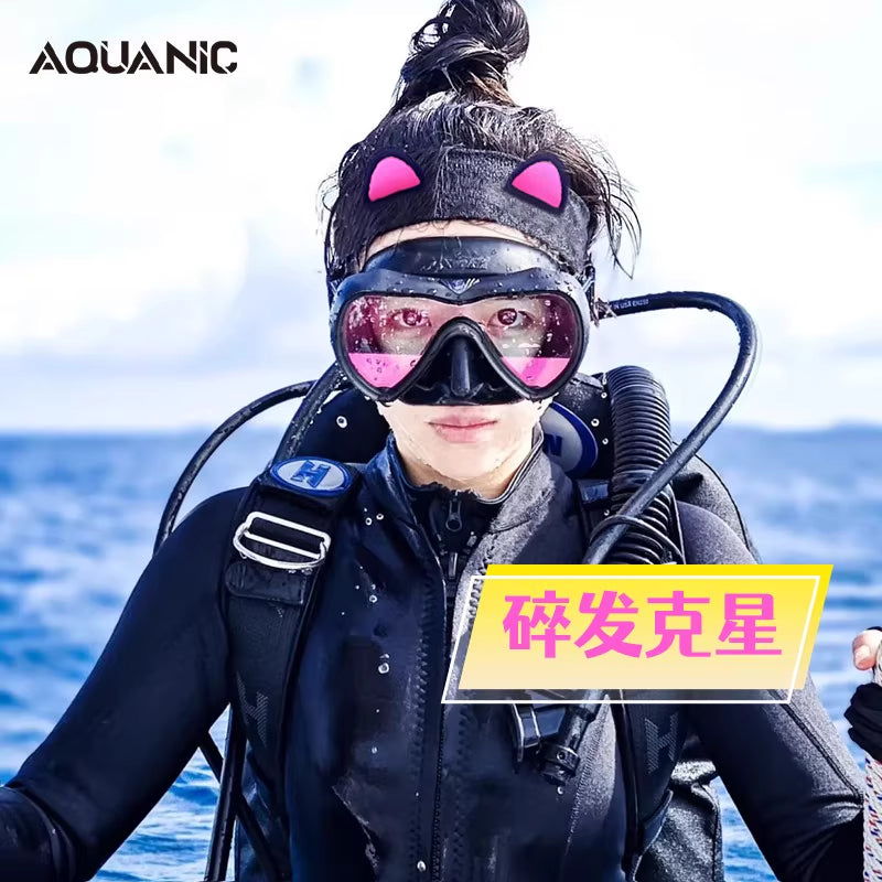 Dalğıc üçün baş bandı snorkeling qadın cizgi filmi sevimli isti günəşdən qoruyan sörfinq üzgüçülük üçün baş bandı küləyə davamlı baş bandı