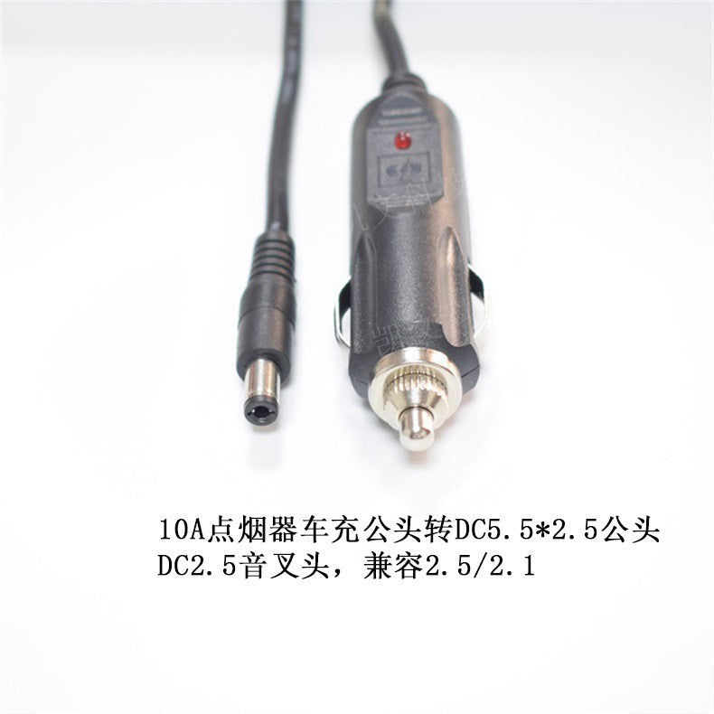 0,75 Kvadrat Metr Mis Qalın 12V Avtomobil Şarj Cihazı Elektrik Şnurlu Siqaret Çakmağı Dc5.5x2.5 Kişi Konnektoru Neytral 10A daxilində