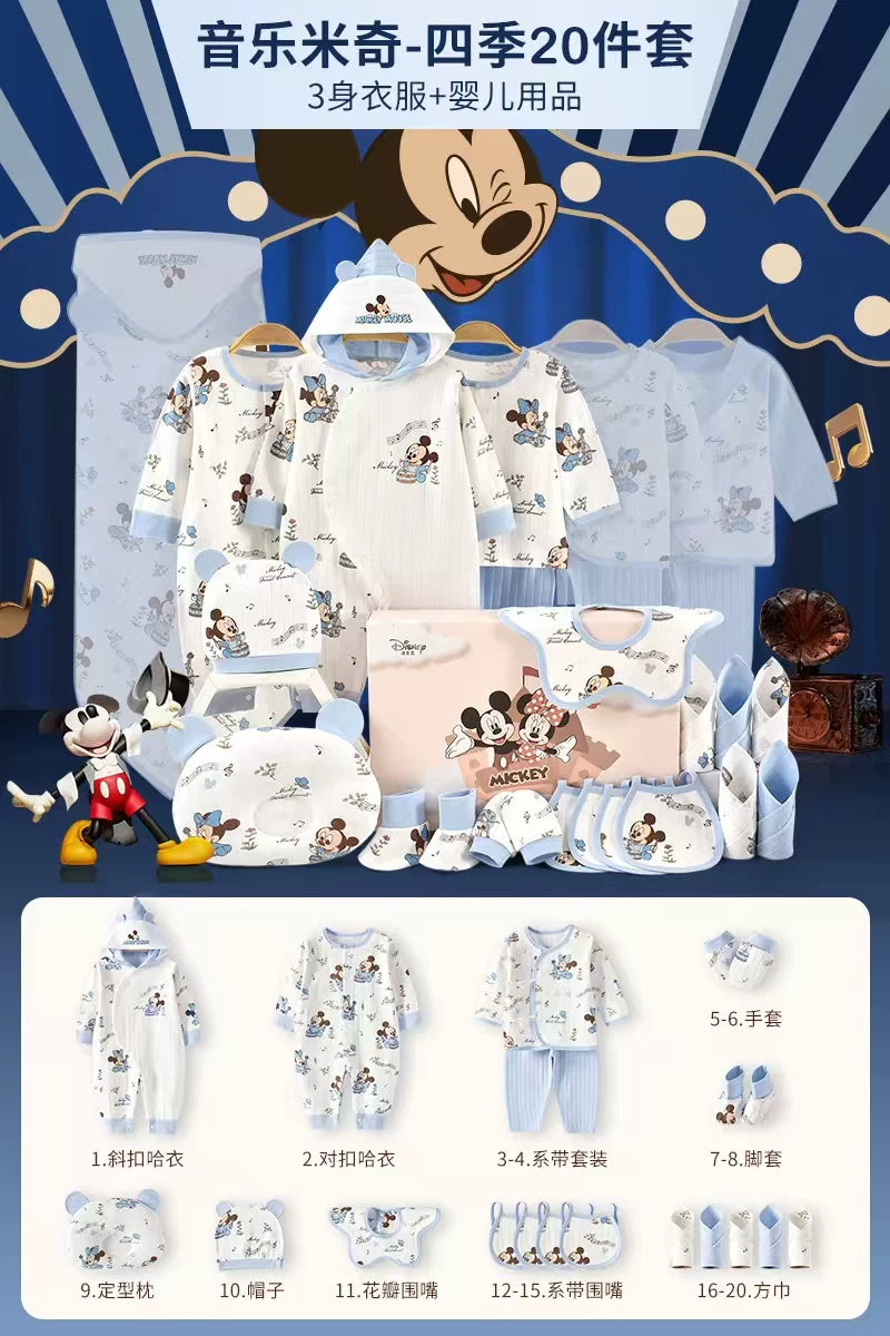 Disney Yenidoğulmuş Körpə Geyimləri Hədiyyə Dəsti, Təmiz Pambıq, Yenidoğulmuş Körpə Dolunay Hədiyyəsi, Xoş Gəlmisiniz Hədiyyəsi, Bayram Əşyaları