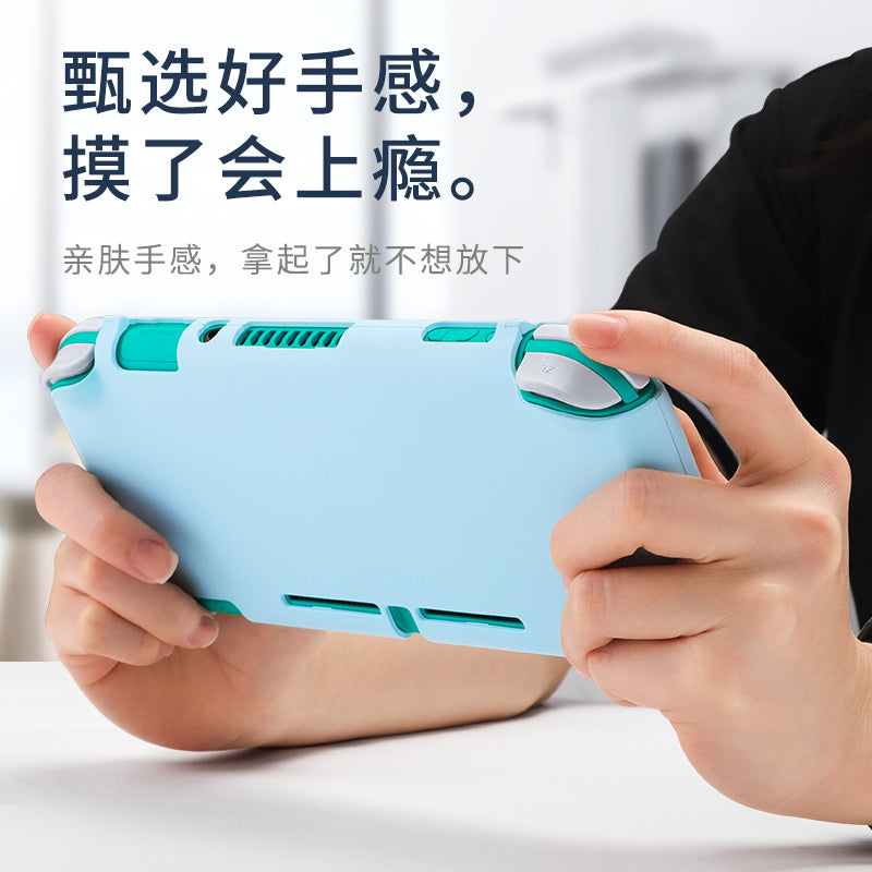 BJBite switch lite qoruyucu qabıq Nintendo nsl rəng qabığı üçün uyğun olan hər şeyi əhatə edən qabıq şəffaf sərt qabıq ns ultra nazik hamısı bir yerdə silikon yumşaq qabıq tutacaq örtüyü oyun konsolu filmi tam aksesuar dəsti