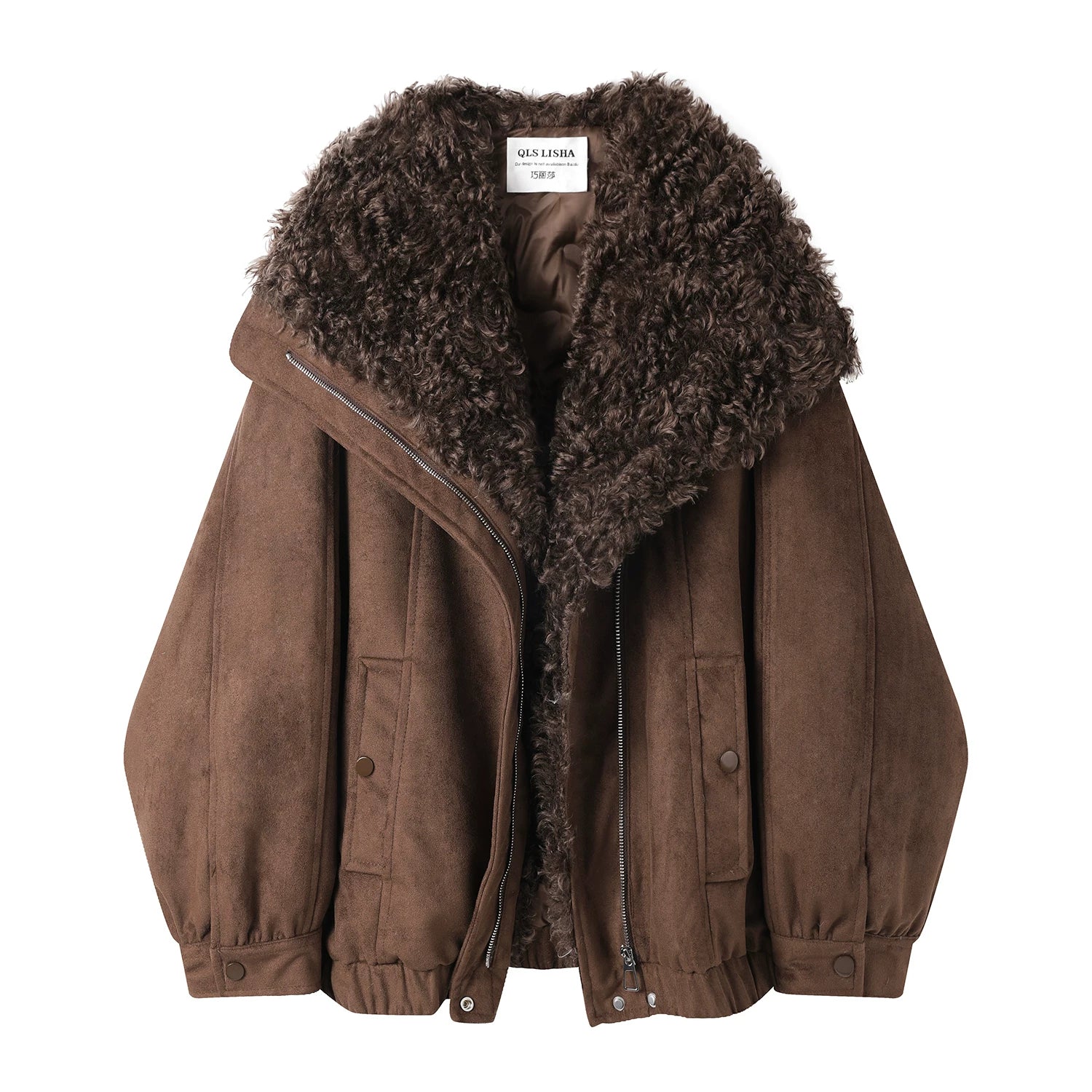 Cholisa-nın dəbli, rəngli, xəz yaxalıqlı, ağ ördək tüklü, Koreya üslubunda, şık 2025-ci ilin qış erkən mövsümü üçün paltosu, qadınlar üçün çox populyardır.