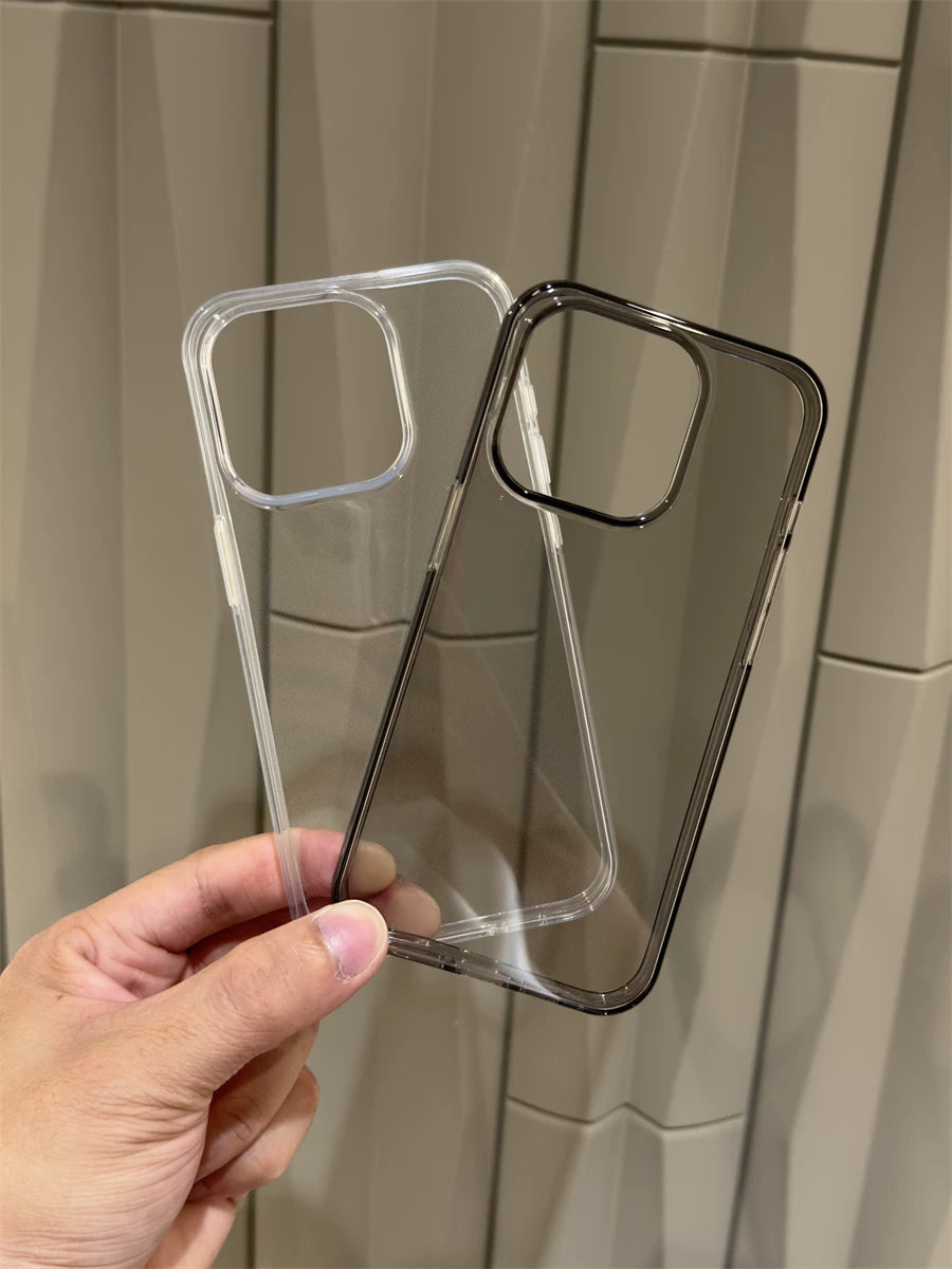 Sadə və şəffaf, Apple 16promax mobil telefon üçün uyğundur, ultra nazik iphone15pro yeni model 13 silikon qoruyucu örtük 14pro hər şey daxil anti-düşmə 12 yumşaq qabıq 17promax kişi və qadın yüksək səviyyəli