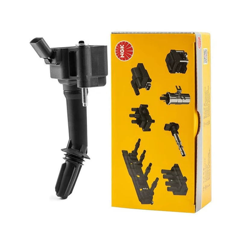 NGK ignition coil high voltage pack compatible with original equipment manufacturer (OEM) vehicles such as the Chevrolet Aveo, Malibu, Sail and Captiva.