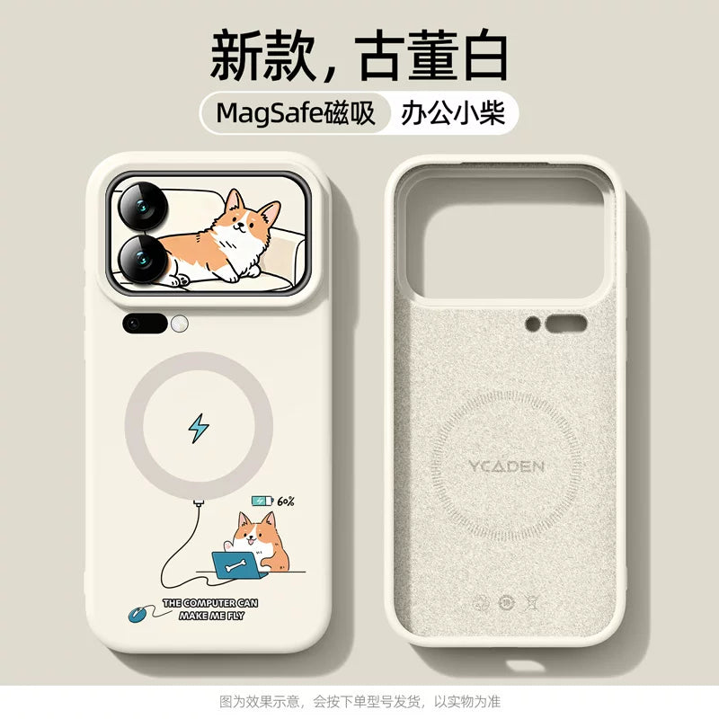 Xiaomi 17promax mobil telefon qutusu üçün uyğundur, maqnit emiş Xiaomi 17max lens, hər şey daxil xiaomi15pro yeni 14ultra maye silikon qoruyucu qutu 15u düşmə əleyhinə spro shell on yeddi pm