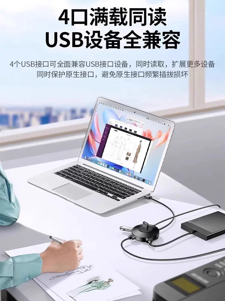 USB genişləndirici fiş çox portlu splitter typec uzatma hub3.0/4.0 xarici adapter U disk adapteri enerji təchizatı ilə konvertasiya noutbuk masa üstü usp çox interfeysli genişləndirmə dok