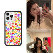WF cib telefonu qutusu sarı rəngli tam üslublu Kensington moda dodaq çapı mobil telefon qutusu iPhone15/14/13ProMax/plus Apple 16Pro Avropa və Amerika modası yıxılmağa qarşı qoruyucu örtük 17
