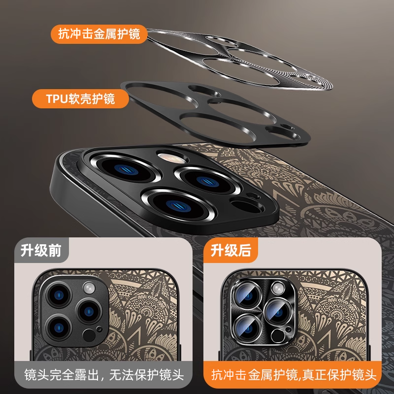 Apple iPhone 16 Pro, yeni iPhone 15 Pro Max linza halqası metal, 14 Plus premium hiss, 13 Pro naxışı, 12 Mini mat örtük, 11 Light lüks XS soyuducu qoruyucu korpus üçün uyğundur.