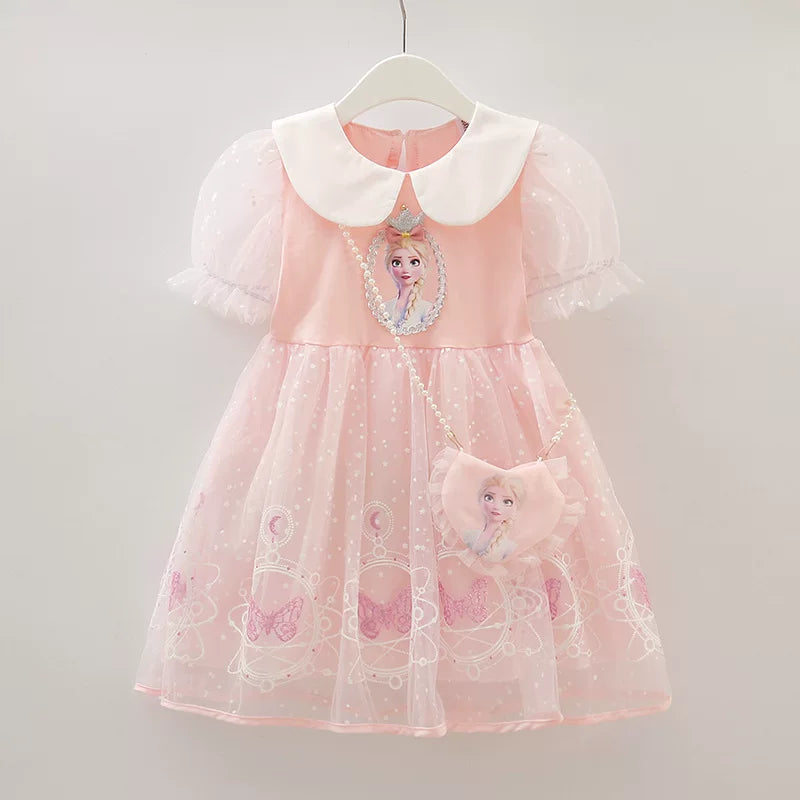 Yay Uşaq Don Geyimləri Qız Körpələri Donuz Elsa Ann