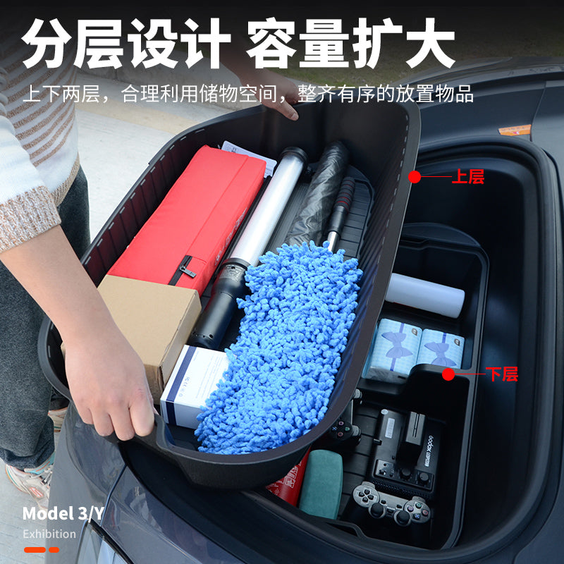 Suitable for the updated version of Tesla Model YL/3, including rear luggage storage box, front luggage organizer and tailgate modification.