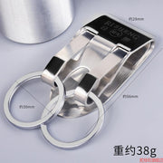 Paslanmayan polad açar zənciri, tək halqalı kilid, yüksək keyfiyyətli premium kəmər toqqası, kişilər üçün vintage bel askısı, davamlı.