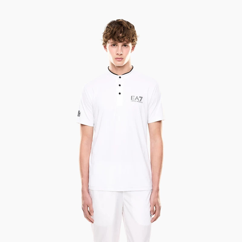 EMPORIO ARMANI EA7 Fall/Winter Men's Three-Button Stand-Up Short-Sleeve Tennis Polo Shirt