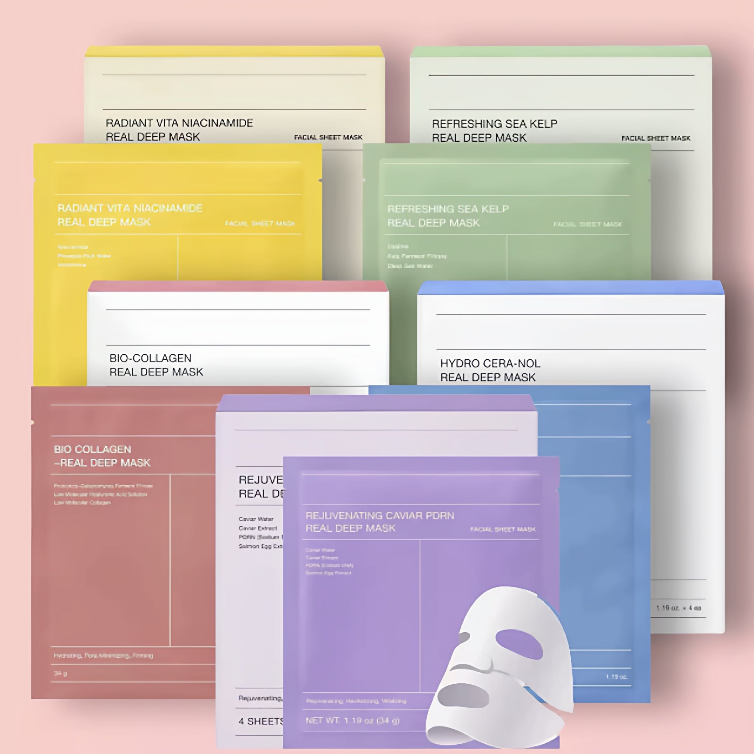 1 və 4 ədəd Collagen Real Deep Mask Nəmləndirici Maska