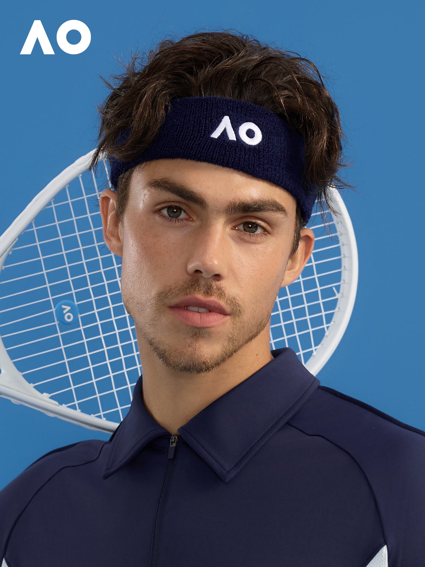 AO Avstraliya Açıq İdman Baş Bandı Tennis Tər Əmidən Antiperspirant Baş Bandı 2026 Yeni Gündəlik Aşınma Tər Bələdçisi Qaçış Fitness
