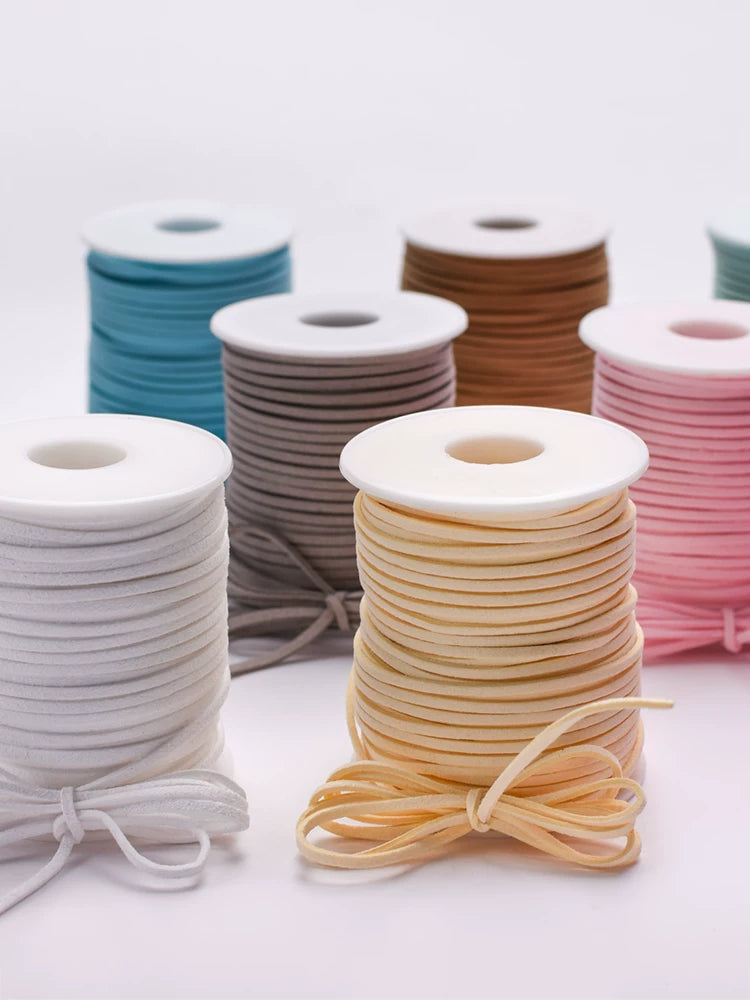 Zhuocai maral dərisi əl işi DIY material kəməri dəri ip simli çiçək hədiyyə qutusu dekorativ buket lent inək dərisi ipi