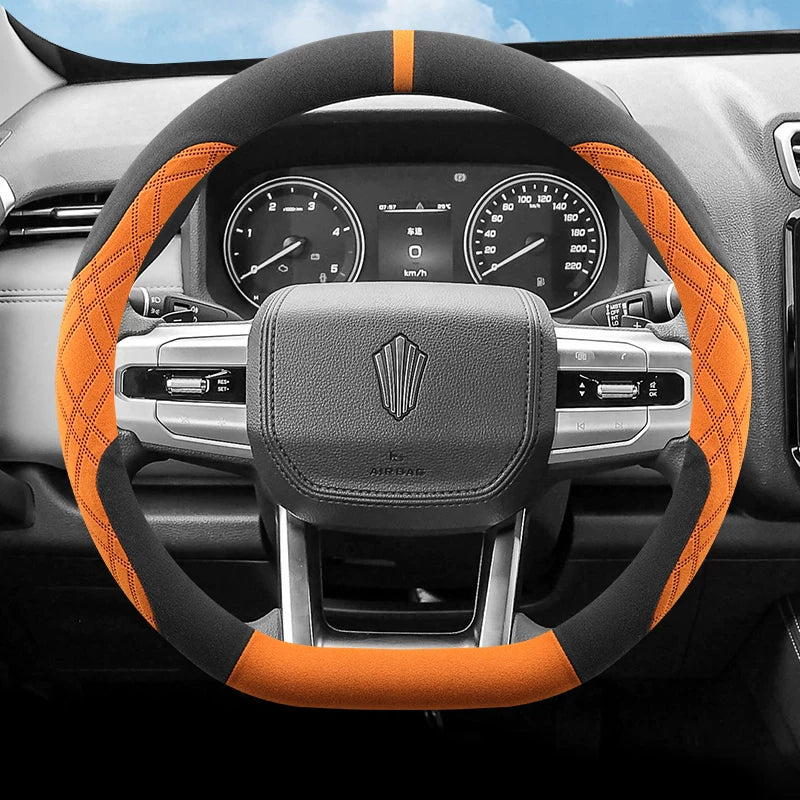 Chaser All-Round Edition və Mountain Edition üçün Jiangling Avenue ultra nazik xüsusi zamşa sükan örtüyü, tərləməyə davamlı, qış.