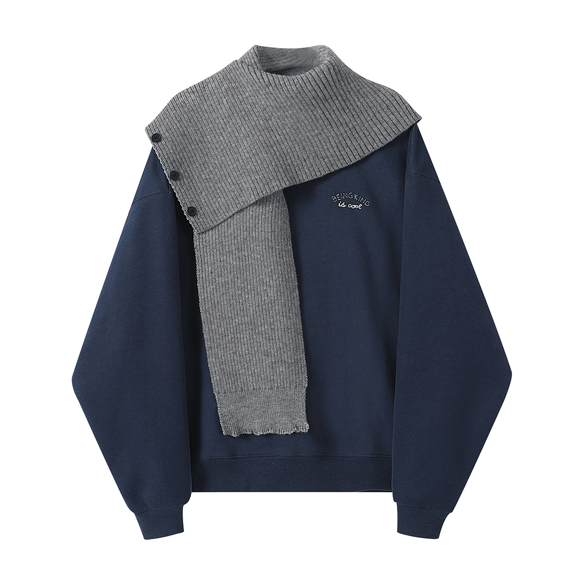 Chola Lisa Koreya üslubunda dəyirmi yaxalı, flis astarlı qalın sviter, qadın payız və qış yeni üslubunda şık, unikal və incə ən çox satılan üst/xarici geyim