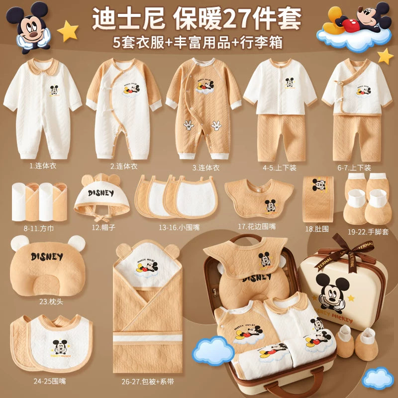 Disney təmiz pambıqdan hazırlanmış payız və qış üçün hədiyyə geyim dəsti, yeni doğulmuş körpələr, körpələr və bir aydan yuxarı körpələr üçün.