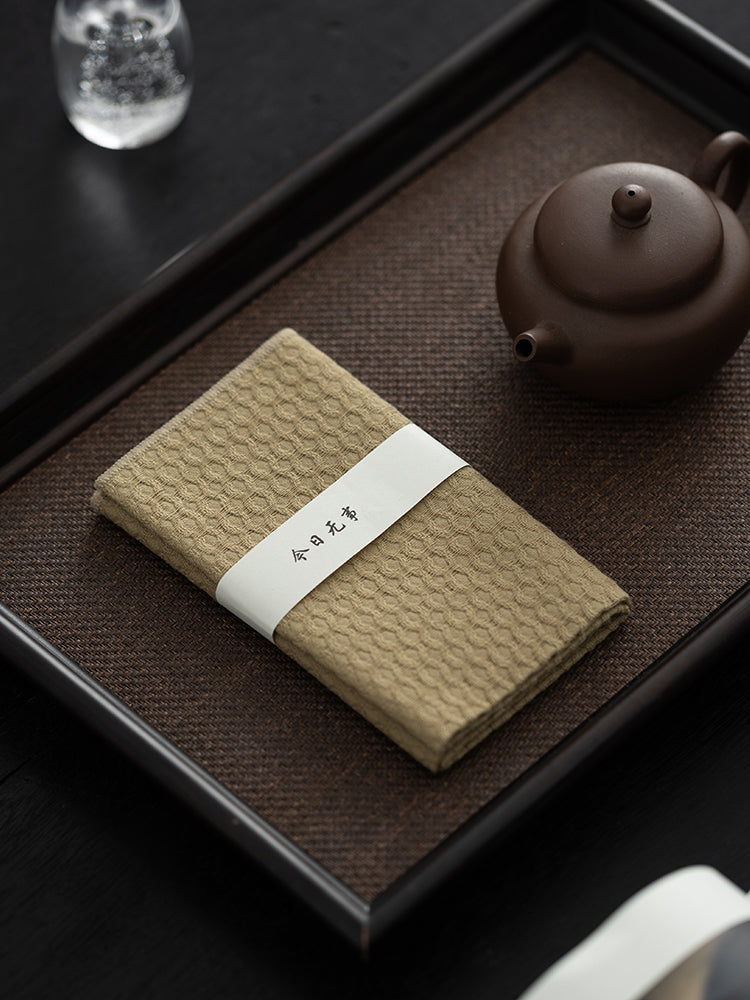 Sadə uducu çay dəsmal, Zen pambıq və kətan çay dəsmal, kiçik çay xalçası kvadrat dəsmal, quru köpük dəsmal, çay mərasimi, ev çay dəsti, çay süfrəsi yastığı