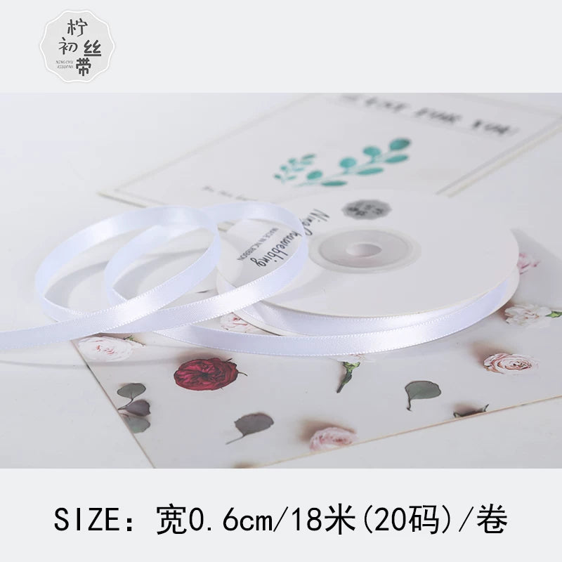 6 mm şifrəli iki tərəfli polyester toru toy yayı yüksək səviyyəli hədiyyə qablaşdırma lent lenti Nordic nazik lent