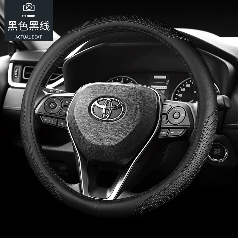 Toyota Corolla, RAV4, Levin, Avalon, Camry, Yaris və CHR üçün uyğun dəri sükan örtüyü
