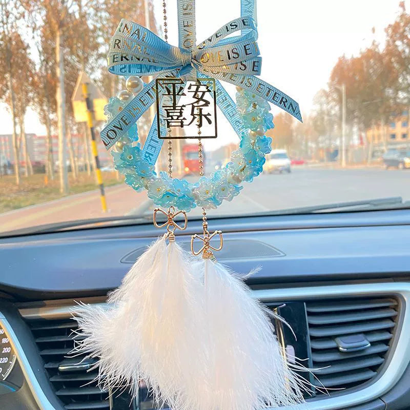 2025 Yeni Avtomobil Asqıları İnternet Məşhur Avtomobil Arxa Görünüş Güzgüsü Asma Qadın Avtomobili Yüksək səviyyəli Kulonlar Ornamenti Safe Joy