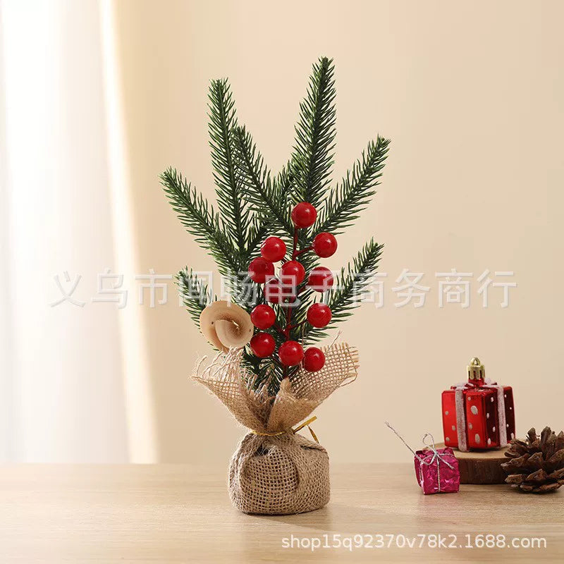 Christmas Home Decor: Mini Artificial Pine Needle Christmas Trees