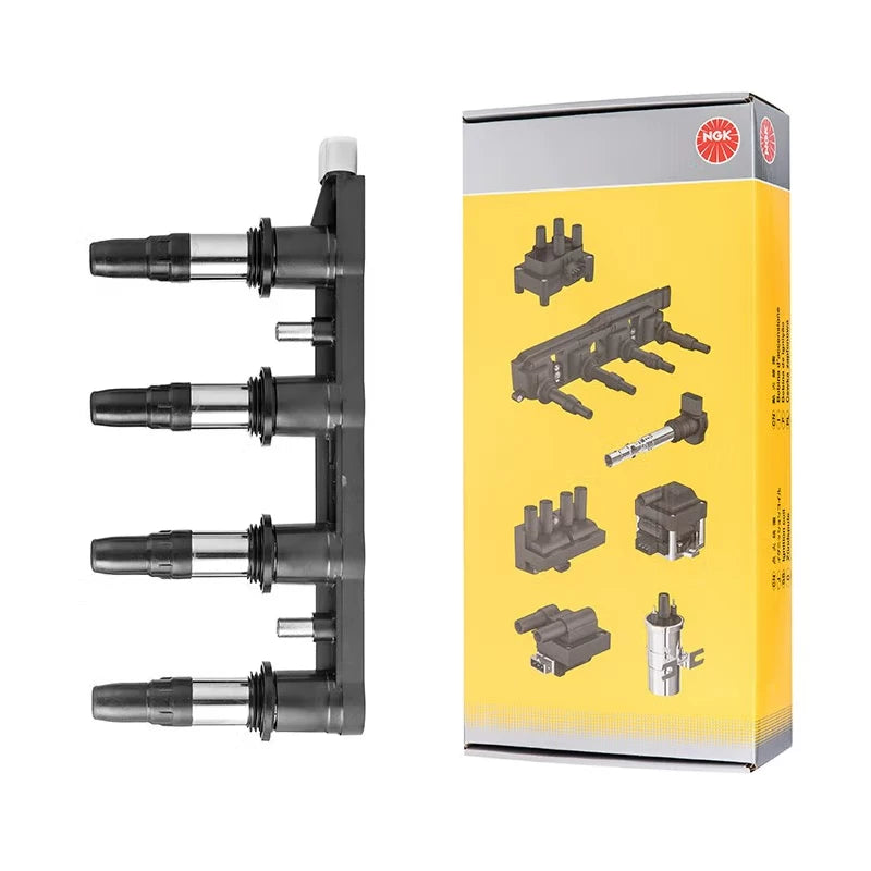 NGK ignition coil high voltage pack compatible with original equipment manufacturer (OEM) vehicles such as the Chevrolet Aveo, Malibu, Sail and Captiva.